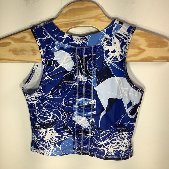 The Bubble Womens Lexi Crop Top Blue Size Medium‎ NWT - Picture 3 of 10